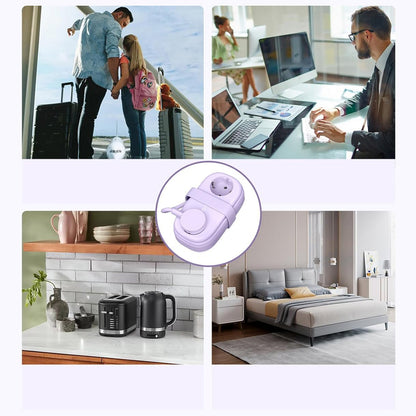 Orico AP3 20W GaN 5in1 Power Strip 2x AC + 2x USB-A + 1x USB-C - Purple_4