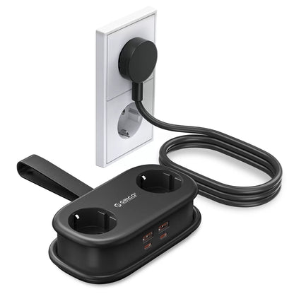 Power Strip Orico AP3, 2 x Schuko - 2 x USB-A - 2 x USB-C, Black _1