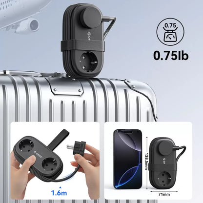 Power Strip Orico AP3, 2 x Schuko - 2 x USB-A - 2 x USB-C, Black _5
