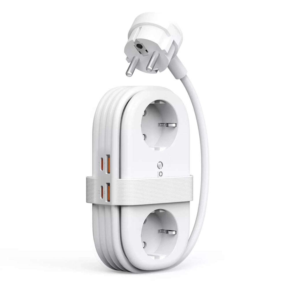 Power Strip Orico AP3, 2 x Schuko - 2 x USB-A - 2 x USB-C, White _0