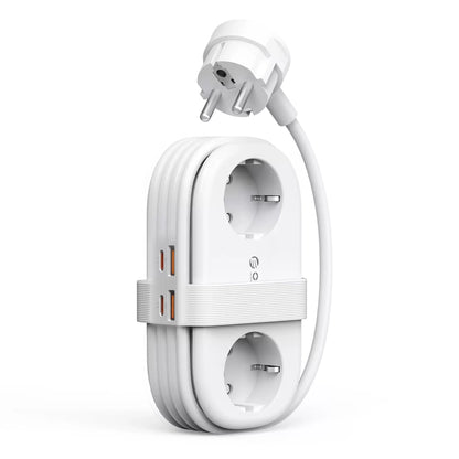 Power Strip Orico AP3, 2 x Schuko - 2 x USB-A - 2 x USB-C, White _0
