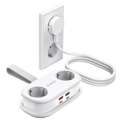 Power Strip Orico AP3, 2 x Schuko - 2 x USB-A - 2 x USB-C, White _1