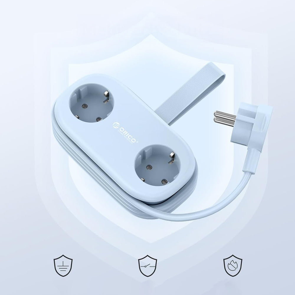 Orico AP3 65W GaN 6in1 Power Strip 2x AC + 2x USB-A + 2x USB-C - Blue_2