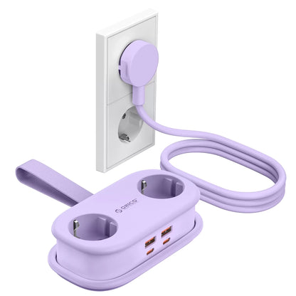 Orico AP3 65W GaN 6in1 Power Strip 2x AC + 2x USB-A + 2x USB-C - Purple_1