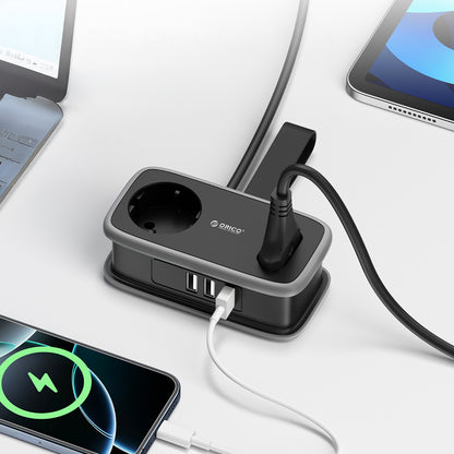Orico APP 15.5W 5in1 Power Strip 2x AC + 2x USB-A + 1x USB-C - Black_6