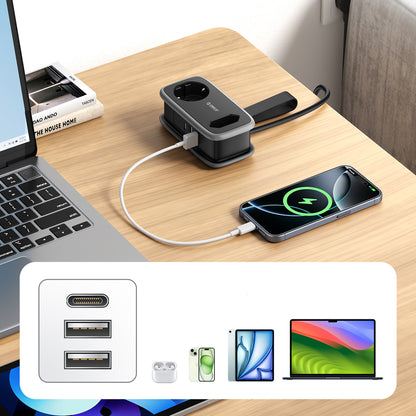 Orico APP 15.5W 5in1 Power Strip 2x AC + 2x USB-A + 1x USB-C - Black_8