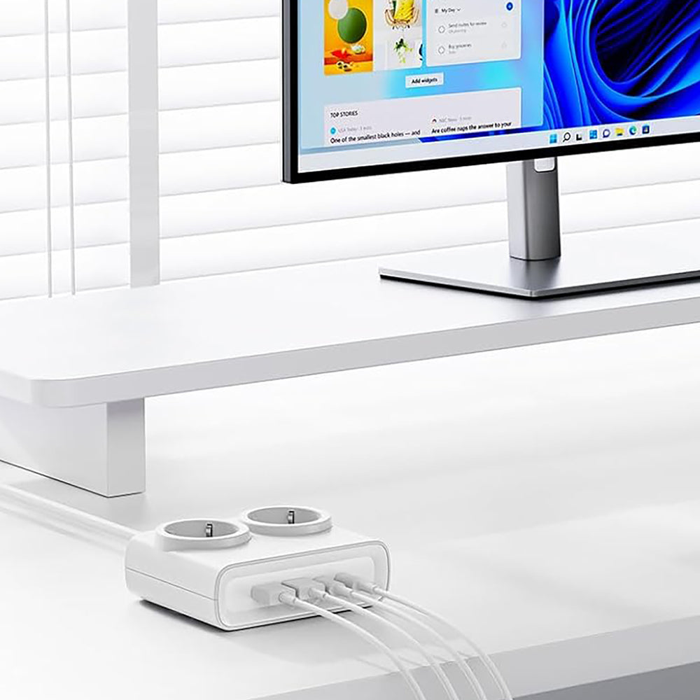 Orico PDC25 25W 6in1 Power Strip 2x AC + 2x USB-A + 2x USB-C - White_2