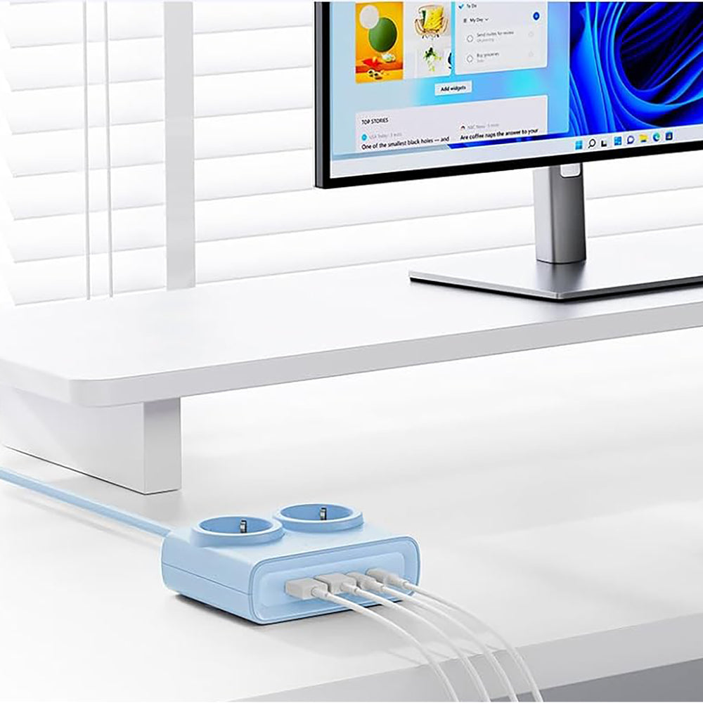 Orico PDC25 25W 6in1 Power Strip 2x AC + 2x USB-A + 2x USB-C - Blue_1