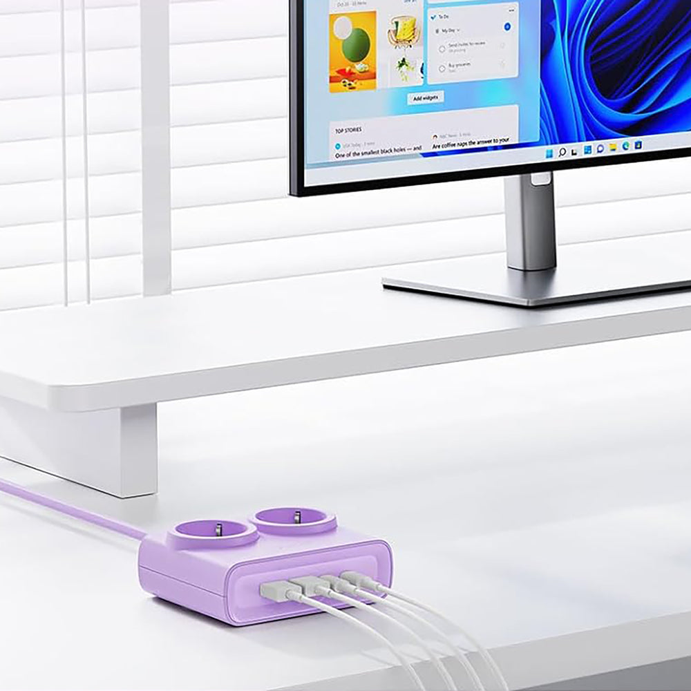 Orico PDC25 25W 6in1 Power Strip 2x AC + 2x USB-A + 2x USB-C - Purple_1