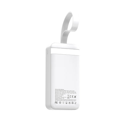 Wozinsky W8-W 30000mAh 30W Powerbank 2x USB-A and USB-C with Flashlight - White_3