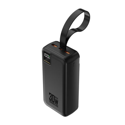 Wozinsky W8-W 30000 mAh 30W Powerbank 2x USB-A and USB-C with Flashlight - Black_0
