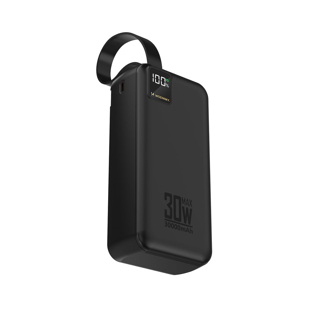 Wozinsky W8-W 30000 mAh 30W Powerbank 2x USB-A and USB-C with Flashlight - Black_2