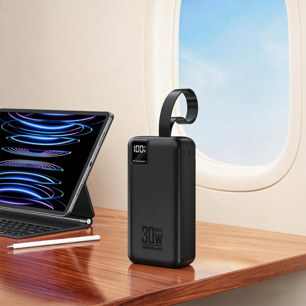 Wozinsky W8-W 30000 mAh 30W Powerbank 2x USB-A and USB-C with Flashlight - Black_6