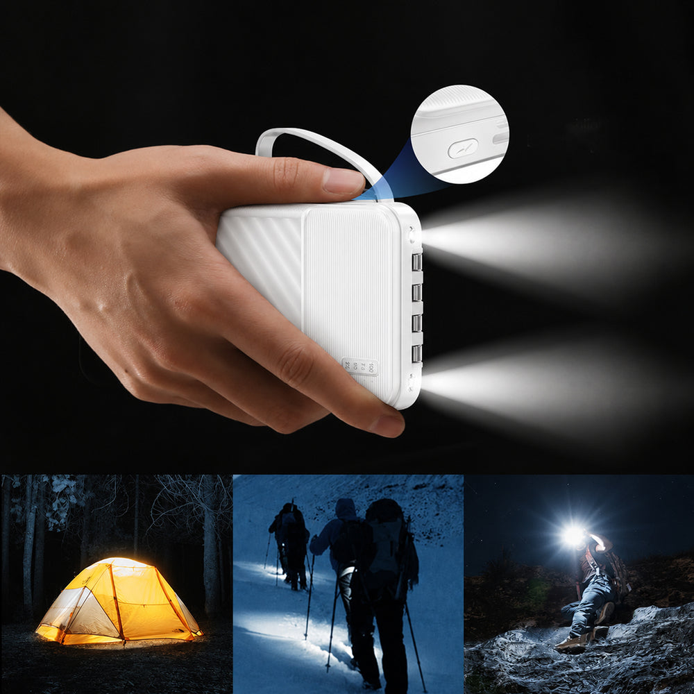 Wozinsky W11-W 10000mAh 10W Powerbank with Built-in Cables and Flashlight - White_3