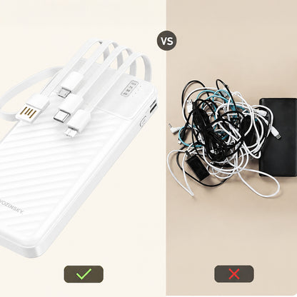 Wozinsky W11-W 10000mAh 10W Powerbank with Built-in Cables and Flashlight - White_4
