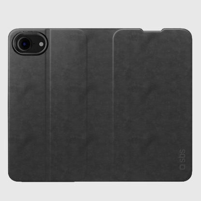 SBS Wallet Smooth Case for iPhone 16e / 17e with Flip - Black_3