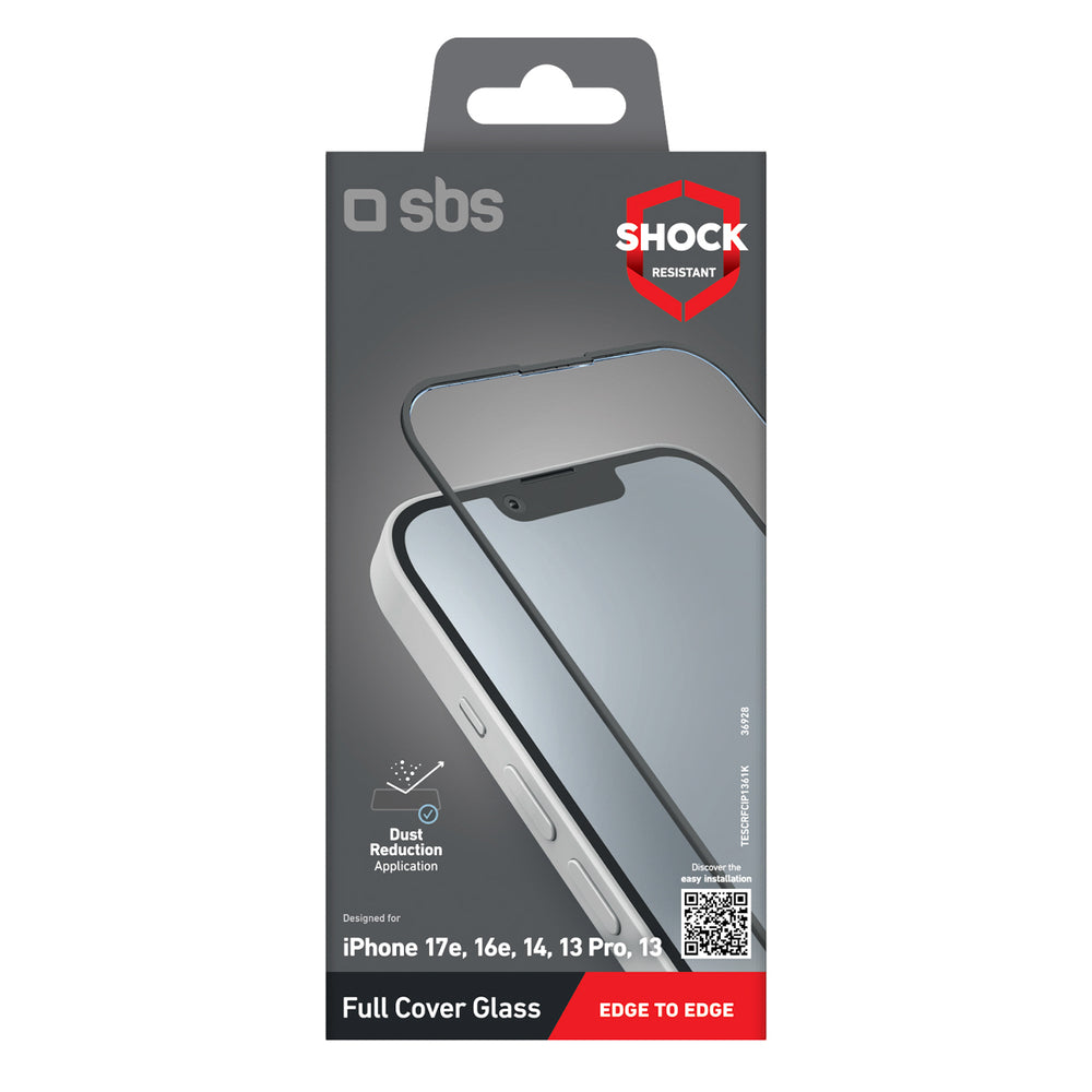 SBS Full Cover Tempered Glass for iPhone 13/13 Pro/14/16e/17e_1