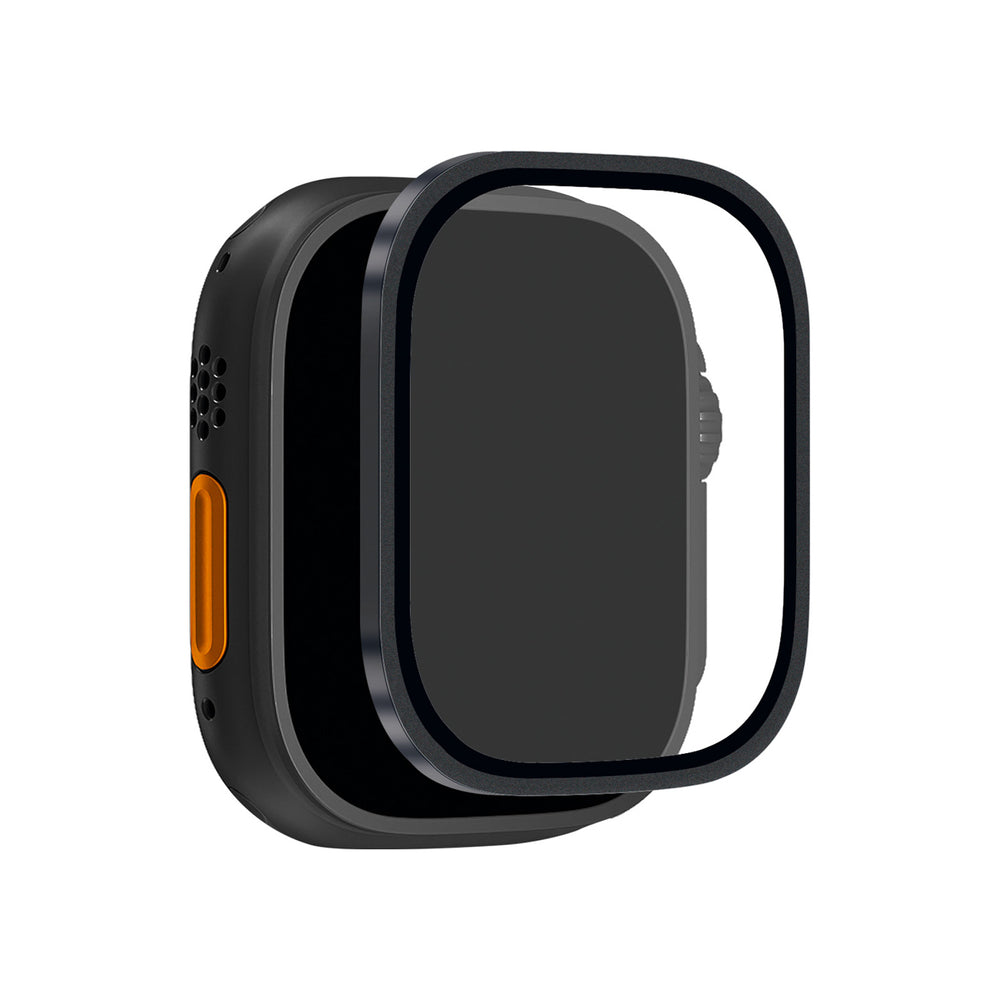 Puro Tempered Glass with Titanium Bezel for Apple Watch Ultra / Ultra 2 / Ultra 3M - Black_0