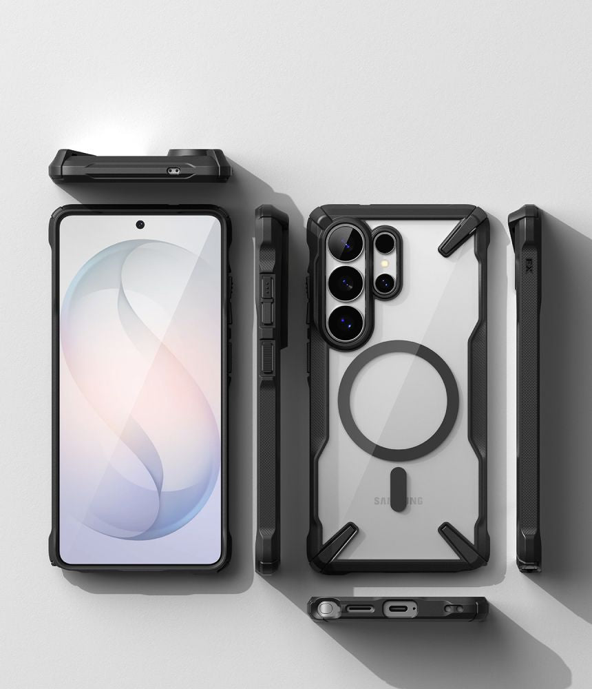 Ringke Fusion X Magnetic MagSafe Case for Samsung Galaxy S26 Ultra - Clear Black_4