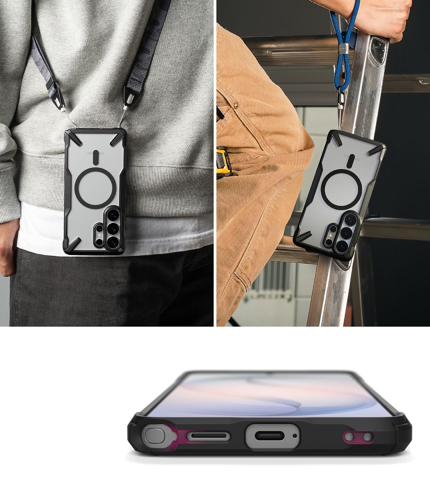 Ringke Fusion X Magnetic MagSafe Case for Samsung Galaxy S26 Ultra - Clear Black_6