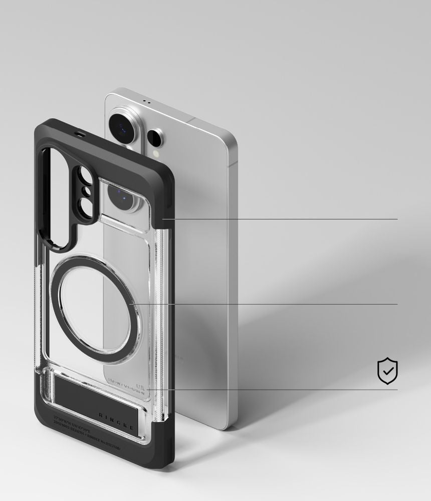 Ringke UX Magnetic MagSafe Case for Samsung Galaxy S26 Ultra - Clear Black_6