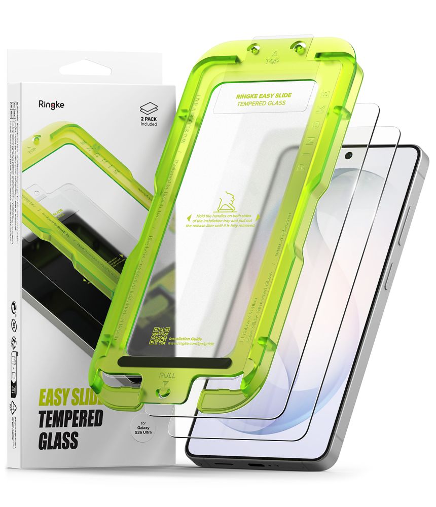 Ringke Easy Slide 2-Pack Tempered Glass for Samsung Galaxy S26 Ultra_0