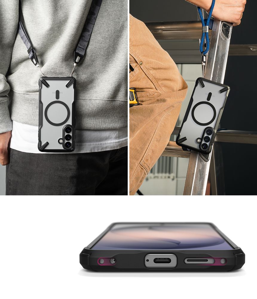 Ringke Fusion X Magnetic MagSafe Case for Samsung Galaxy S26+ - Clear Black_6