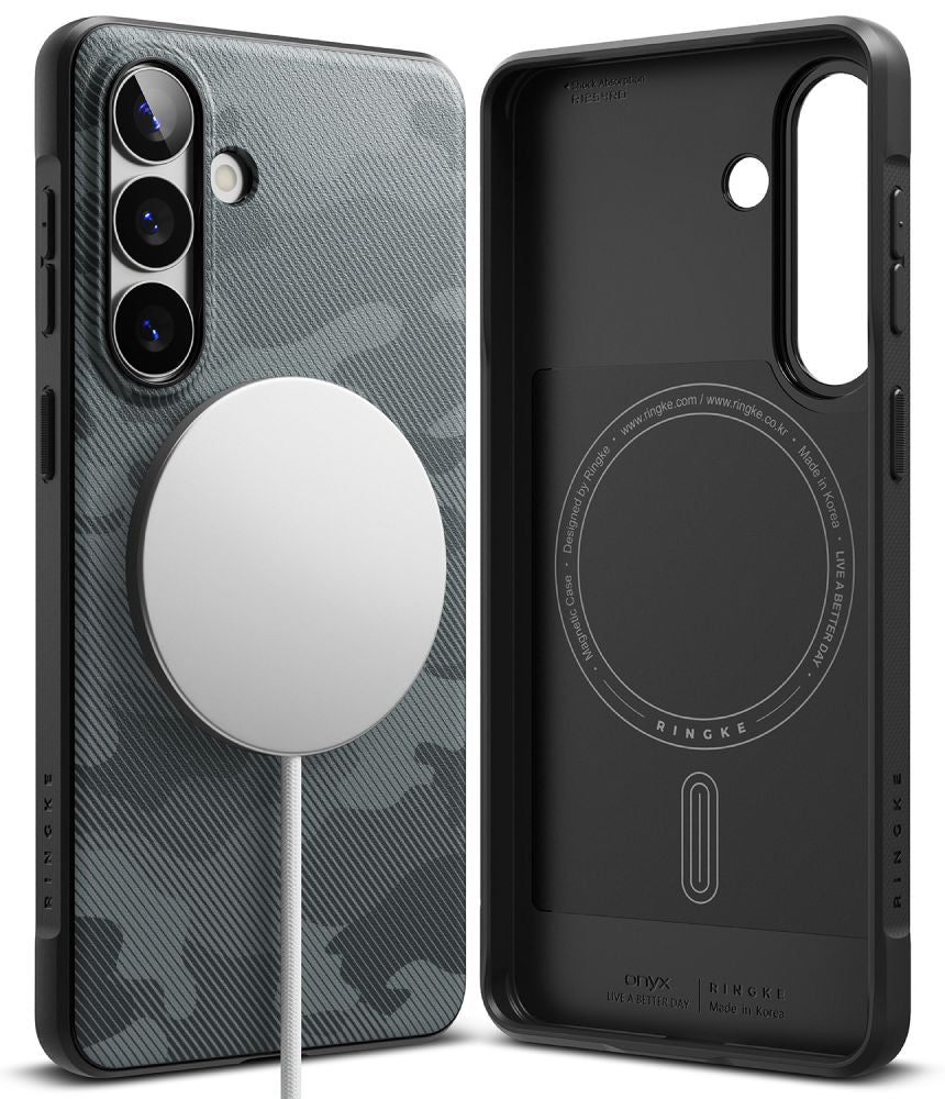 Ringke Onyx Magsafe Case for Samsung Galaxy S26 - Gray and Black_1