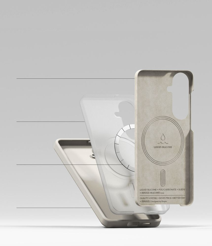 Ringke Silicone MagSafe Case for Samsung Galaxy S26 - Beige_5