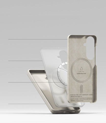 Ringke Silicone MagSafe Case for Samsung Galaxy S26 - Beige_5
