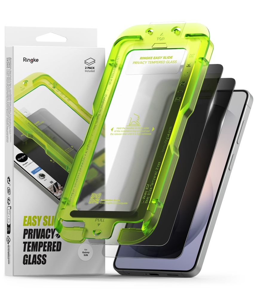 Ringke Easy Slide Privacy Tempered Glass 2-Pack for Samsung Galaxy S26_0