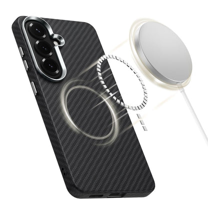 Tech-Protect Ion Carbon MagSafe Case for Samsung Galaxy S26 - Black and Silver_2