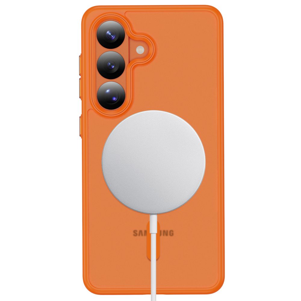 Tech-Protect Magmat MagSafe Case for Samsung Galaxy S26 - Orange Matte_3