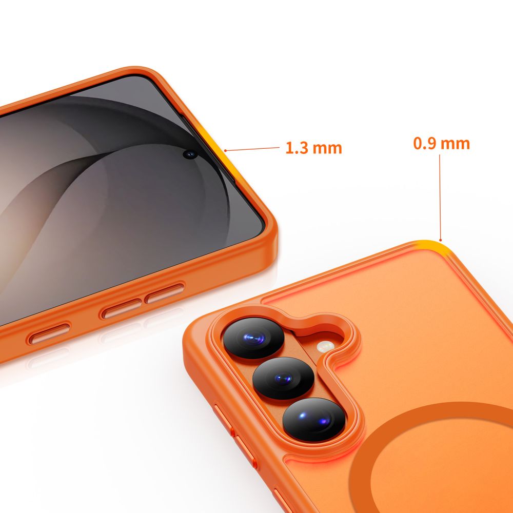Tech-Protect Magmat MagSafe Case for Samsung Galaxy S26 - Orange Matte_4