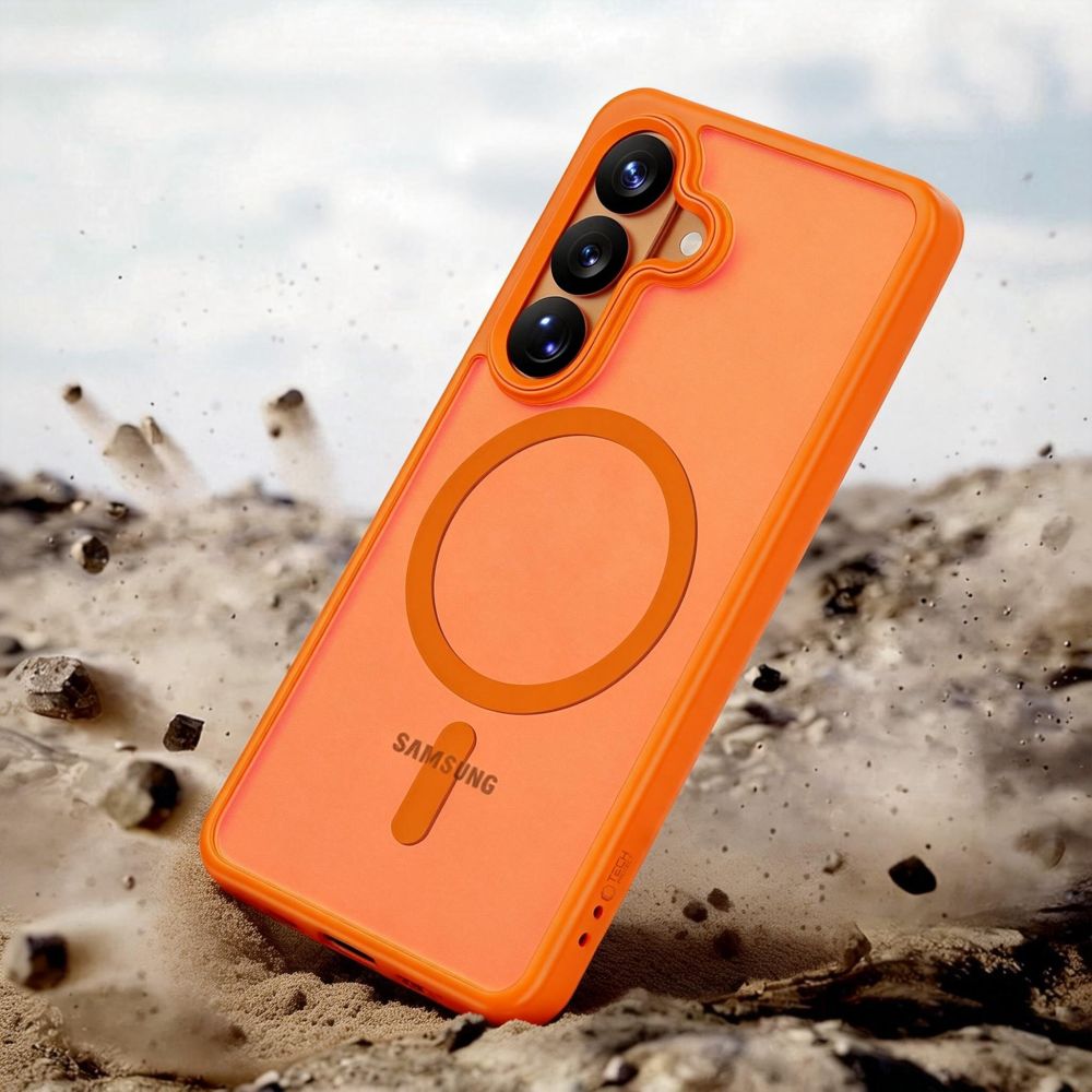 Tech-Protect Magmat MagSafe Case for Samsung Galaxy S26 - Orange Matte_6