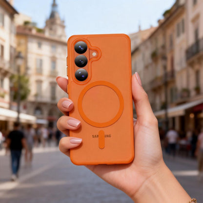Tech-Protect Magmat MagSafe Case for Samsung Galaxy S26 - Orange Matte_7