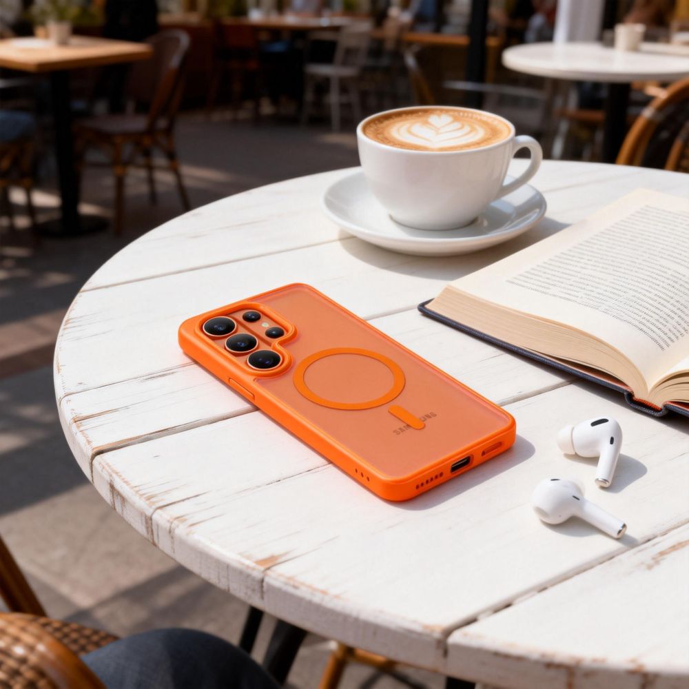 Tech-Protect Magmat MagSafe Case for Samsung Galaxy S26 Ultra - Orange Matte_8