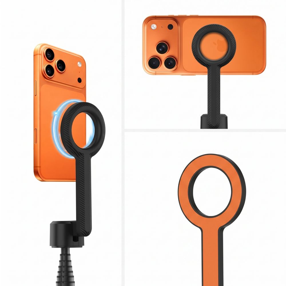 Tech-Protect L10S Bluetooth Selfie Stick Tripod - Black and Orange_9