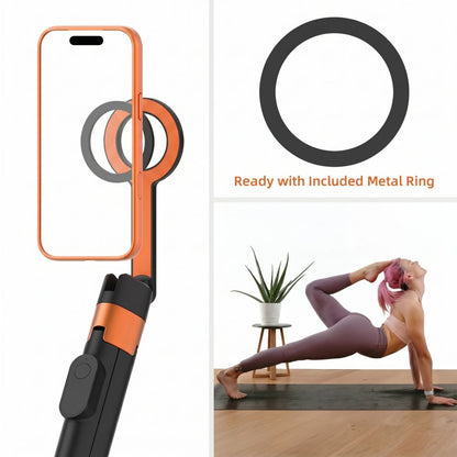 Tech-Protect L10S Bluetooth Selfie Stick Tripod - Black and Orange_10
