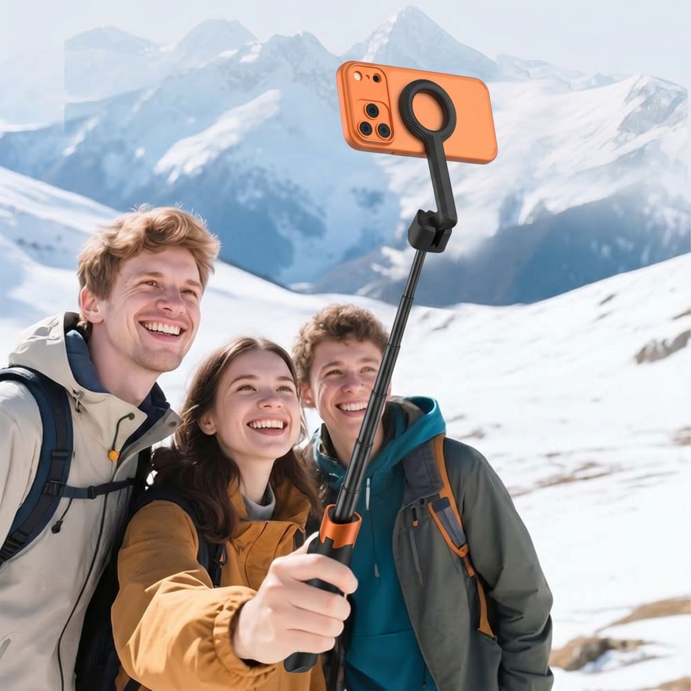 Tech-Protect L10S Bluetooth Selfie Stick Tripod - Black and Orange_12