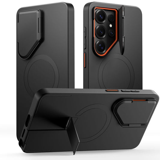 Tech-Protect Kevlar Aura MagSafe Case for Samsung Galaxy S26 Ultra - Black and Orange_0