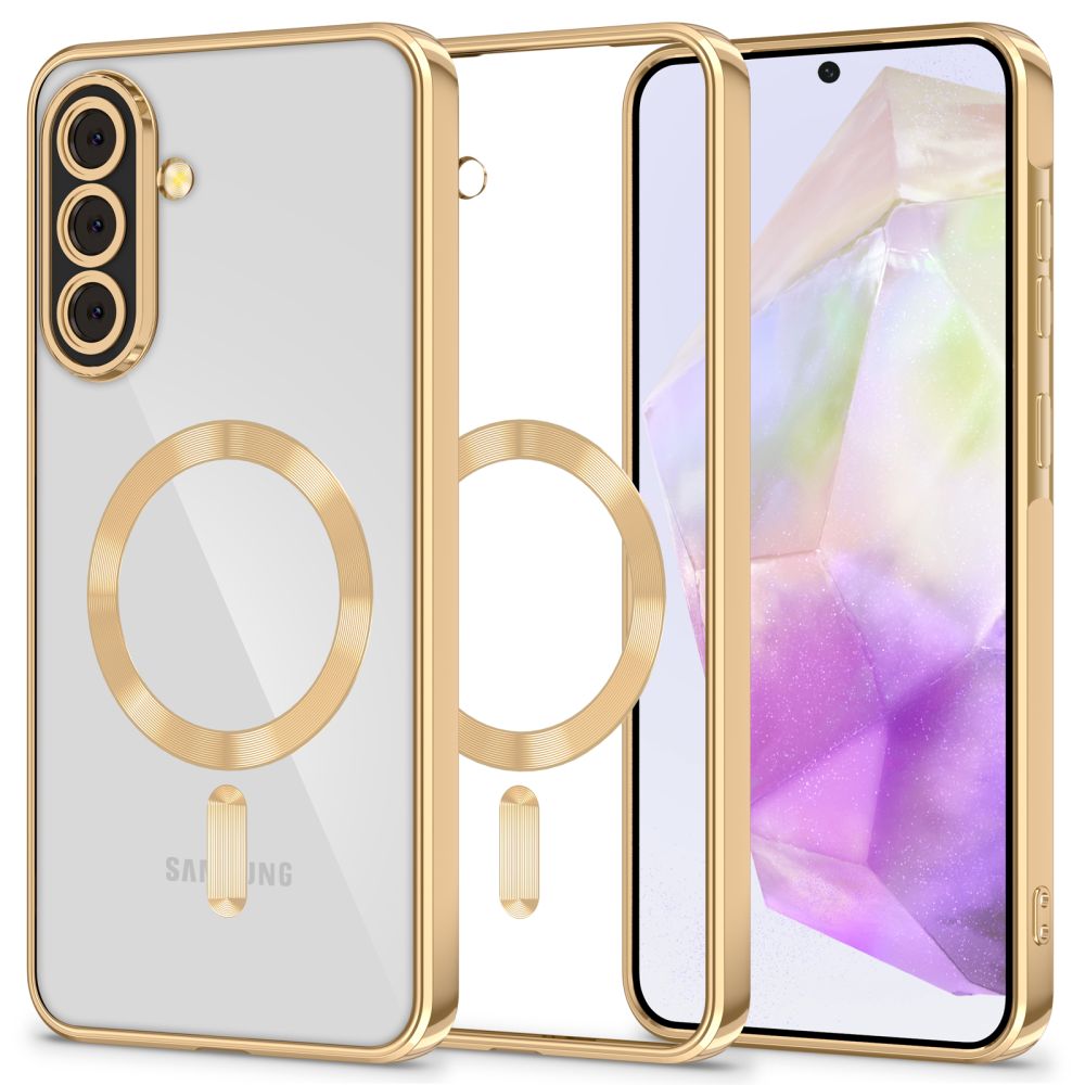 Tech-Protect MagFlex MagSafe Case for Samsung Galaxy A37 5G - Transparent Gold_0