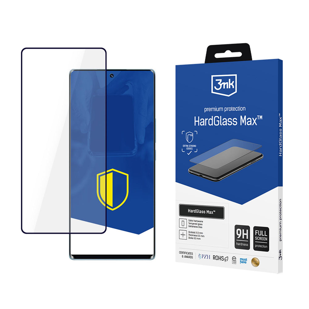 Reinforced full-screen tempered glass 3mk HardGlass Max Black for Honor 70_0
