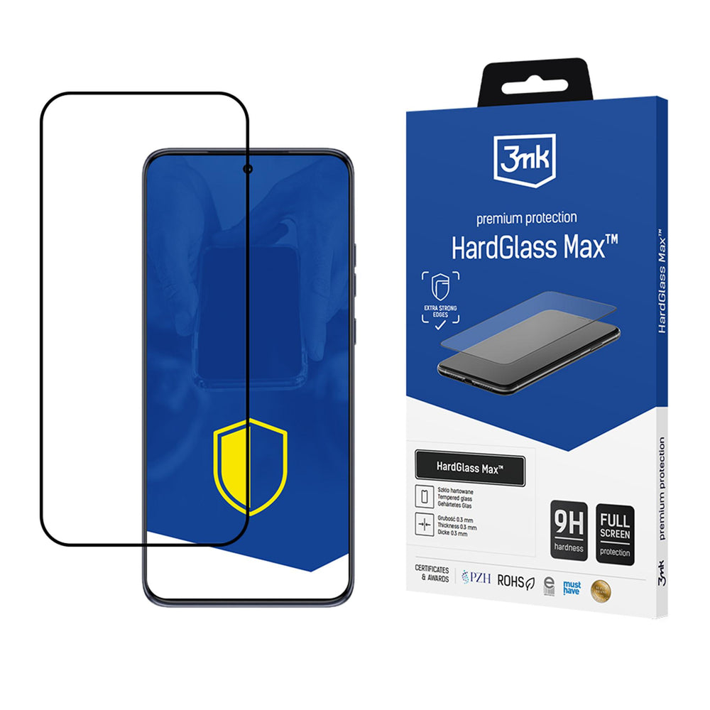 Reinforced full-screen tempered glass 3mk HardGlass Max Black for Motorola Edge 50 Neo_0