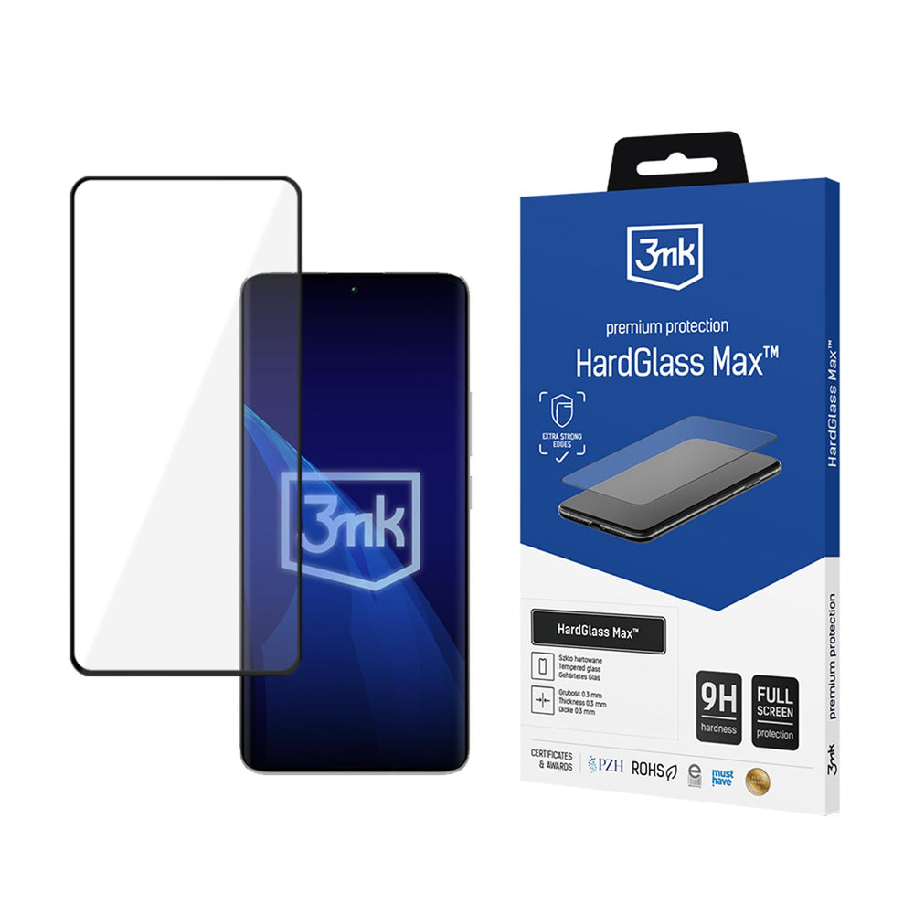 Reinforced full-screen tempered glass 3mk HardGlass Max Black for Xiaomi Redmi Note 13 Pro+_0