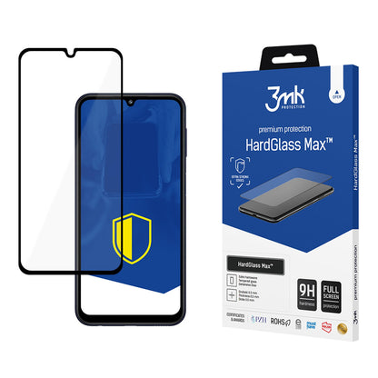 Reinforced Full Coverage Tempered Glass 3mk HardGlass Max Black for Samsung Galaxy M34 5G_0