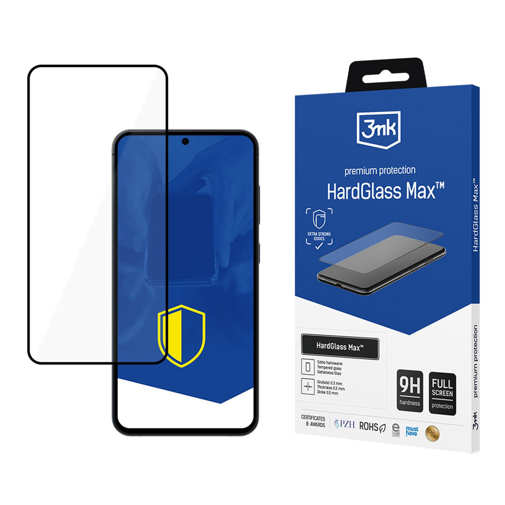 Reinforced full-screen tempered glass 3mk HardGlass Max Black for Samsung Galaxy S25+_0