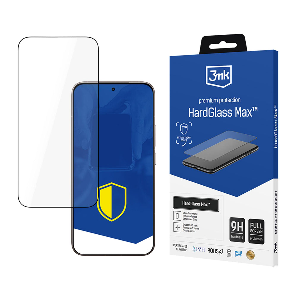 Reinforced Full Coverage Tempered Glass 3mk HardGlass Max Black for Xiaomi 15T 5G / 15T Pro 5G_0