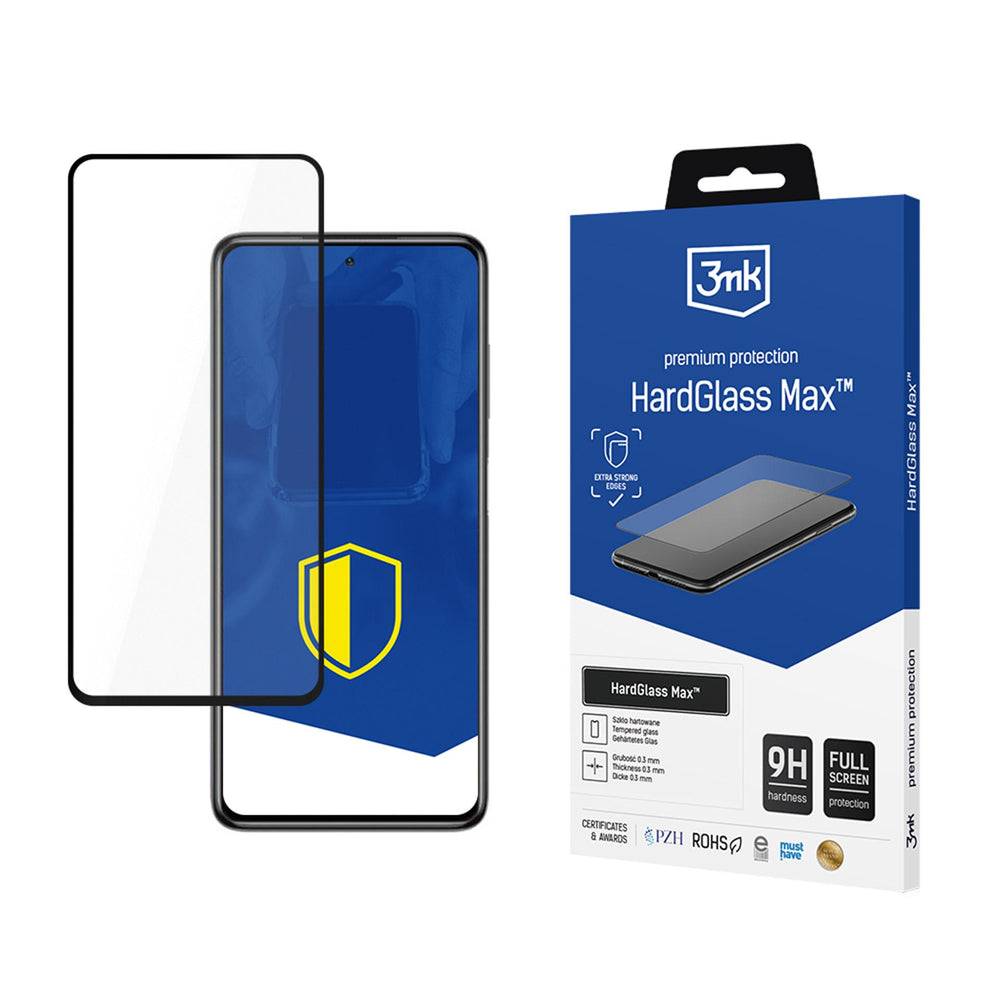 Reinforced full-screen tempered glass 3mk HardGlass Max Black for Xiaomi Poco X3_0