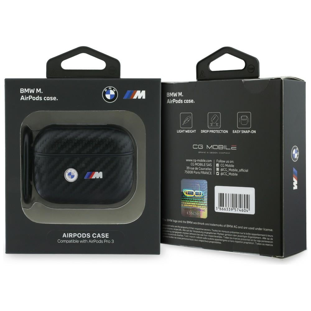 BMW Carbon Metal Logo Case for AirPods Pro 3 - Black_3